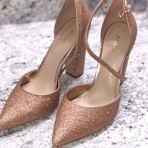 Rosegold glitter Aldo heels